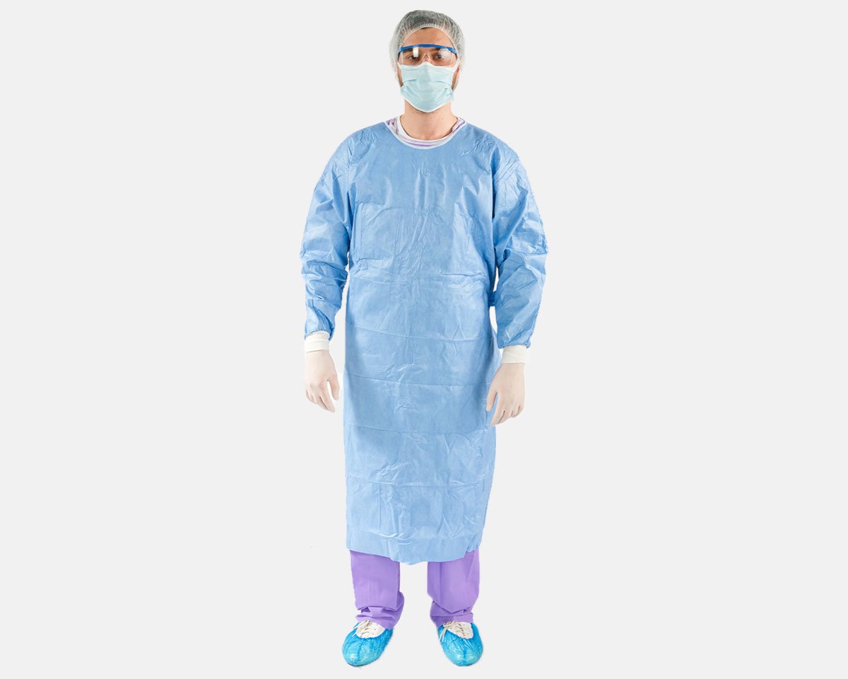 Sirus Surgical Gown AAMI Level 4 Rnfrcd Poly  SMS Fbrc 2XLXL Blue 18Ca   Henry Schein Special Markets